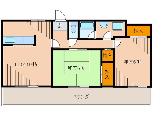 ヴィラ大鹿の物件間取画像